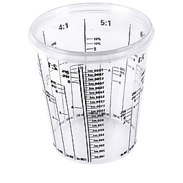 Ölçekli Plastik Boya Karıştırma Kap PP Sert Kapaklı 2300 ml.