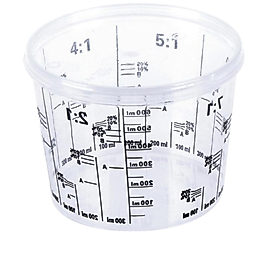 Ölçekli Plastik Boya Karıştırma Kap PP Sert Kapaklı 750 ml.